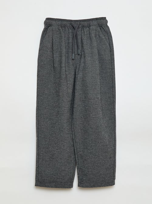 Pantalon coupe jogger en flanelle - Kiabi