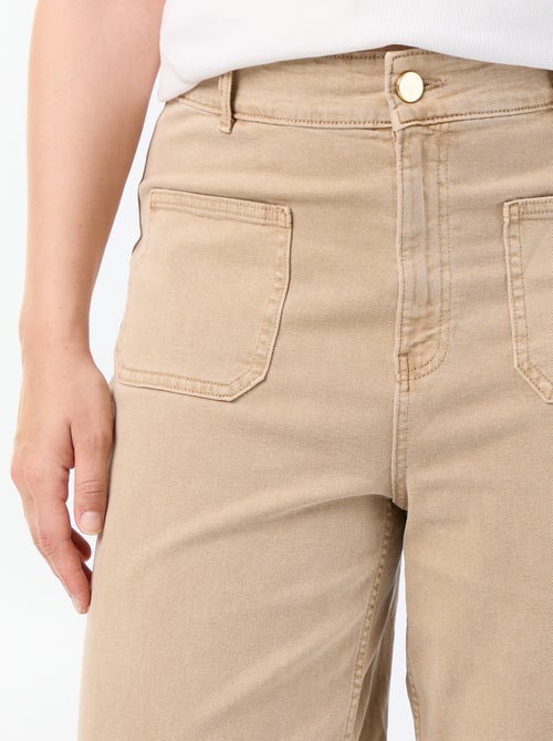 Pantalon coupe large / wide leg taille standard - Kiabi