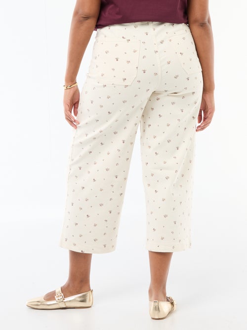 Pantalon coupe large / wide leg taille standard - Kiabi