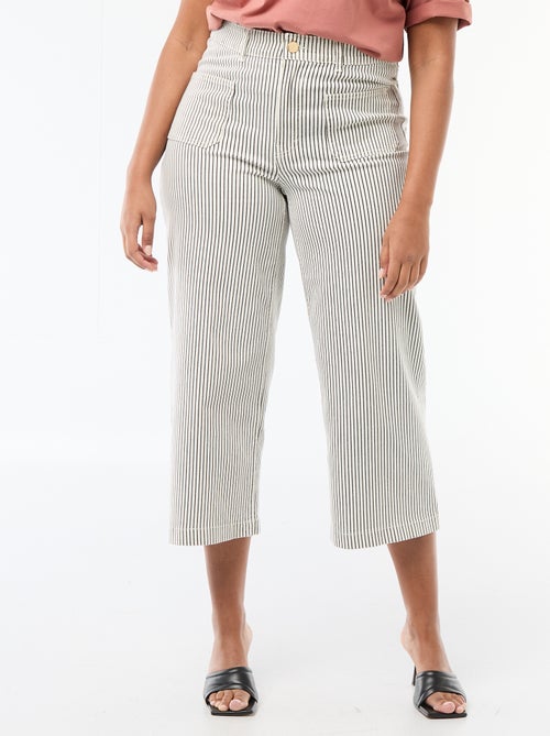 Pantalon coupe large / wide leg taille standard - Kiabi