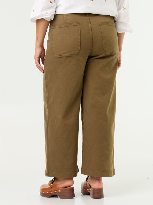 Pantalon coupe large / wide leg taille standard - Kiabi