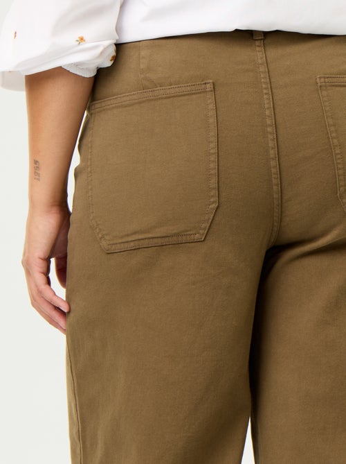Pantalon coupe large / wide leg taille standard - Kiabi