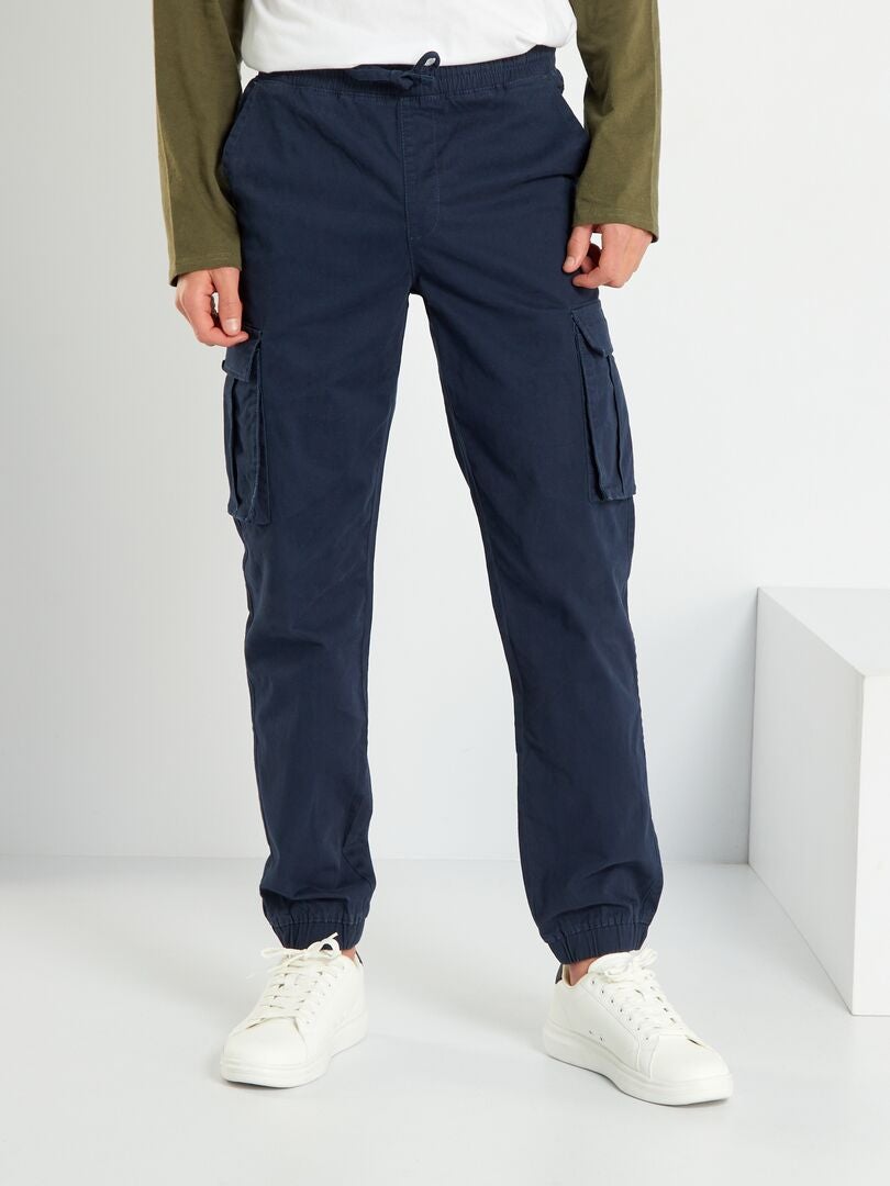 Pantalon coupe slim bleu marine - Kiabi