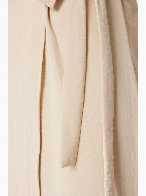Pantalon court taille haute à jambes larges avec détail noué istanbul - Kiabi Pantalon court taille haute à jambes larges avec détail noué istanbul - Kiabi