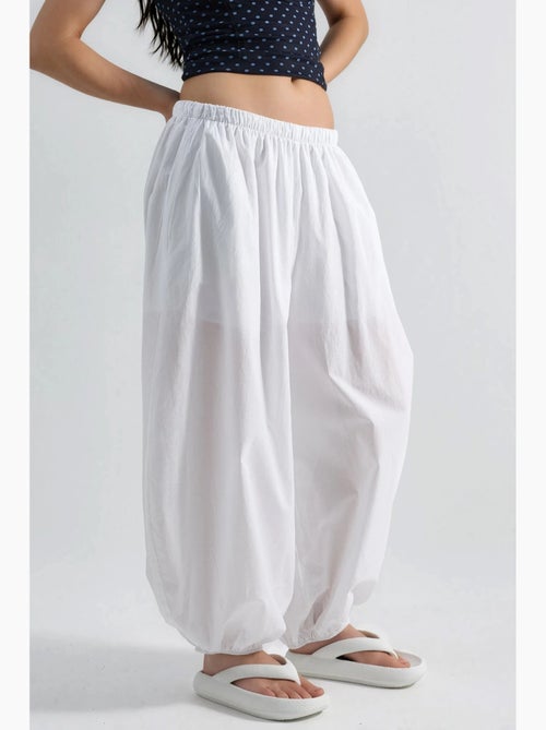 Pantalon crêpe à jambes larges busem - Kiabi