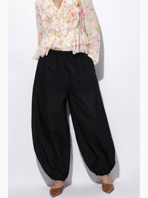 Pantalon crêpe à jambes larges busem - Kiabi