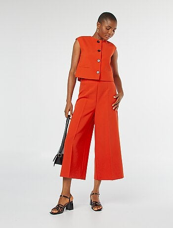 Pantalon cropped évasé