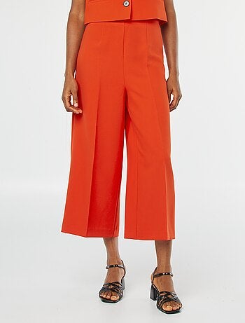 Pantalon cropped évasé