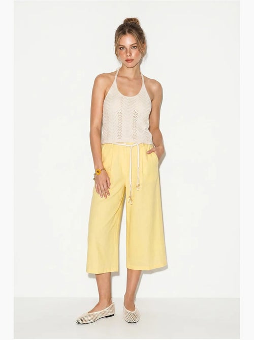 Pantalon culotte femme à taille élastique lucci - Kiabi Pantalon culotte femme à taille élastique lucci - Kiabi