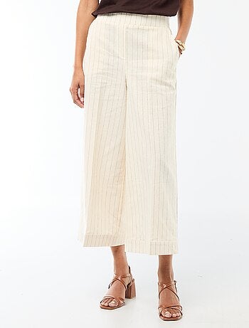 Pantalon culotte large femme