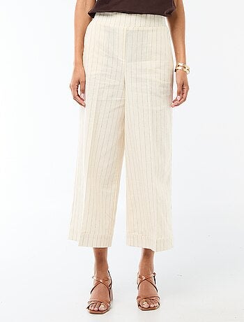 Pantalon culotte large femme