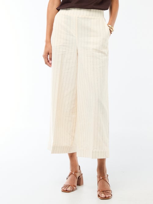 Pantalon culotte femme ample - Kiabi
