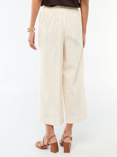 Pantalon culotte femme ample - Kiabi