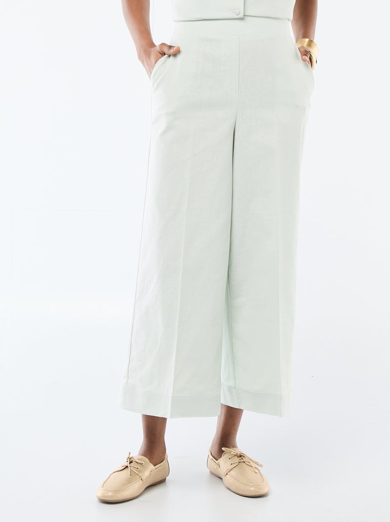 Pantalon culotte femme ample Bleu - Kiabi
