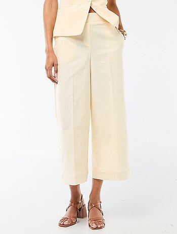 Pantalon culotte large femme