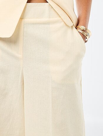 Pantalon culotte large femme