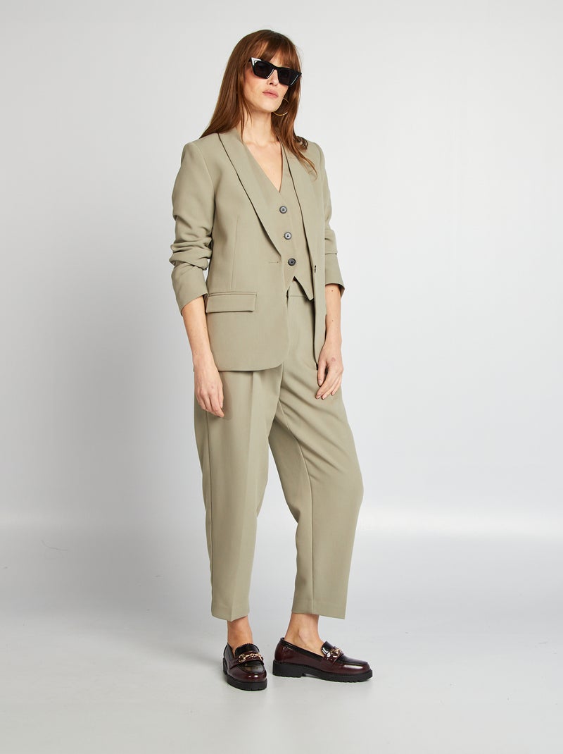 Pantalon de costume 7/8 VERT - Kiabi