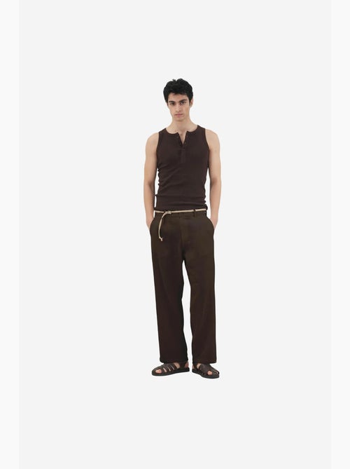 Pantalon de costume coton lin giesto - Kiabi