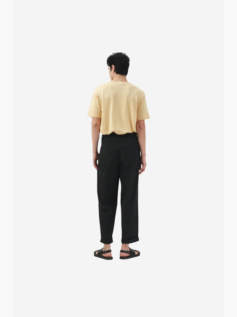 Pantalon de costume coton lin giesto Noir - Kiabi