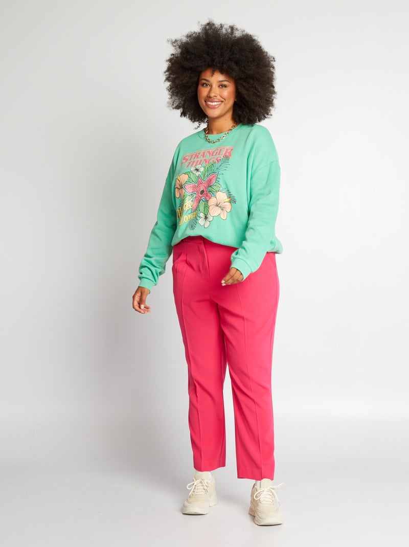 Pantalon de costume coupe cigarette Rose - Kiabi