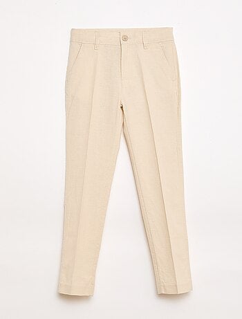 Pantalon de costume en lin mélangé