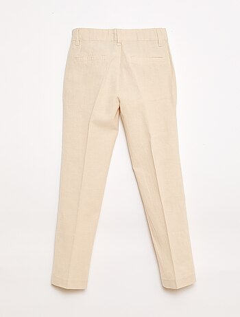 Pantalon de costume en lin mélangé