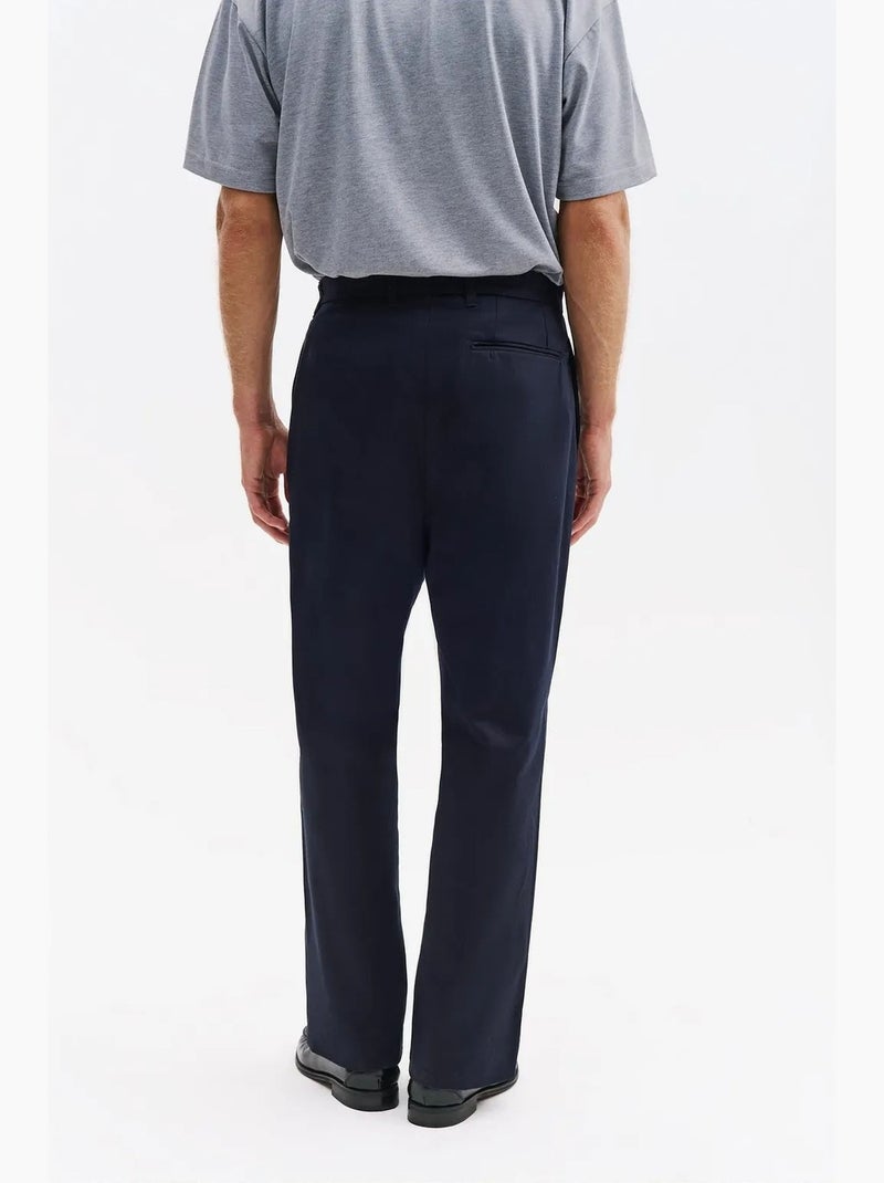 Pantalon de costume homme en coton et lycra giesto Bleu marine - Kiabi