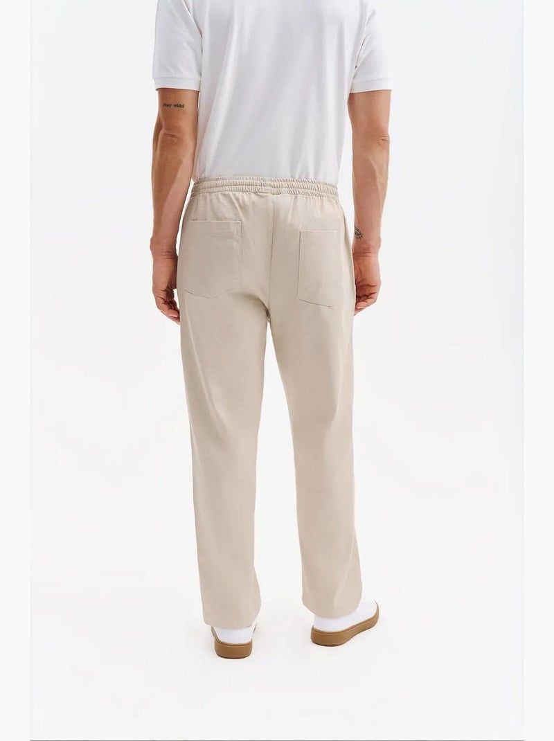 Pantalon de costume homme en coton stretch giesto Beige argile - Kiabi