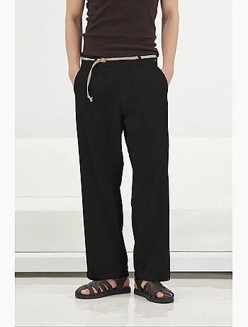 Pantalon de costume homme en lin et coton giesto