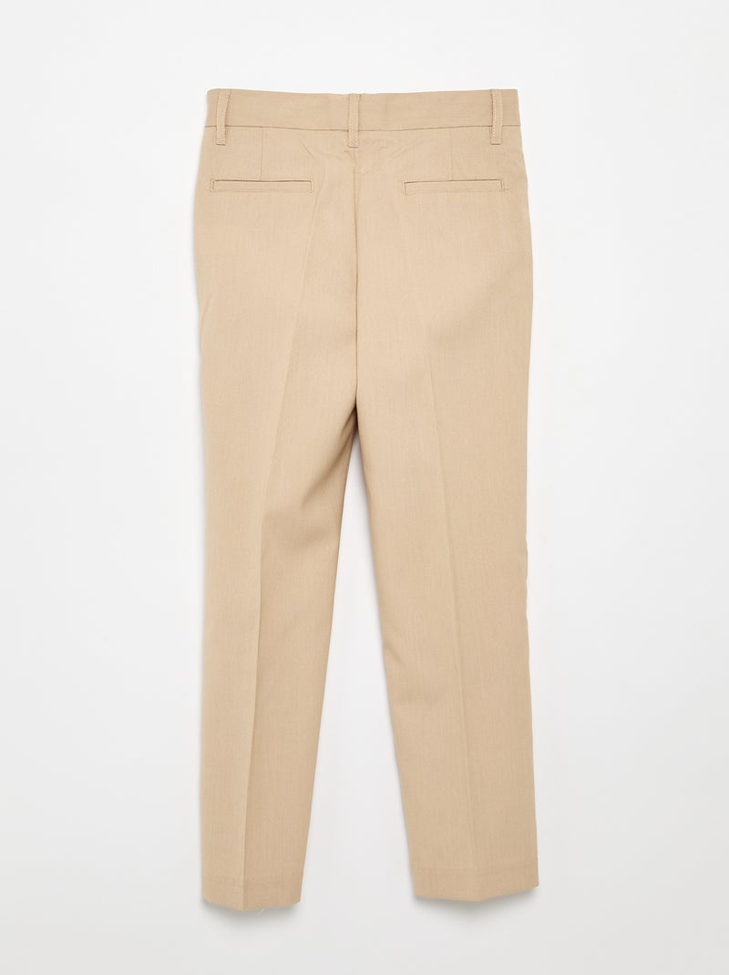 Pantalon de costume regular uni Beige - Kiabi