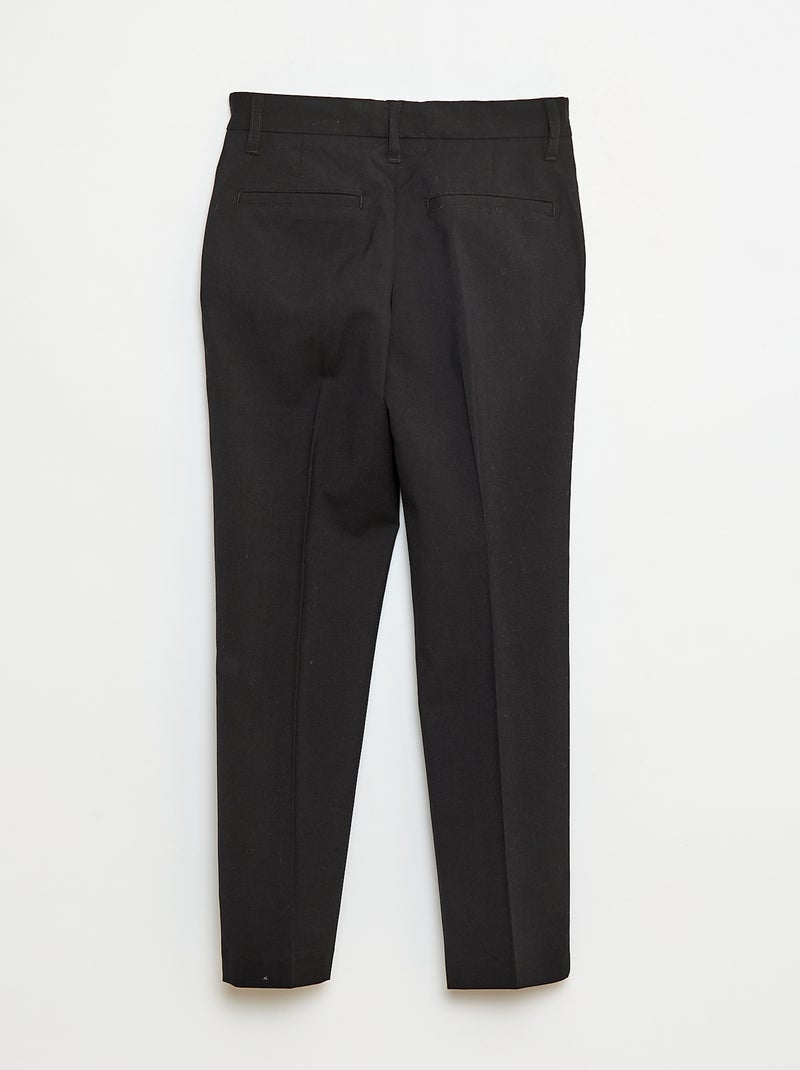 Pantalon de costume regular uni Noir - Kiabi