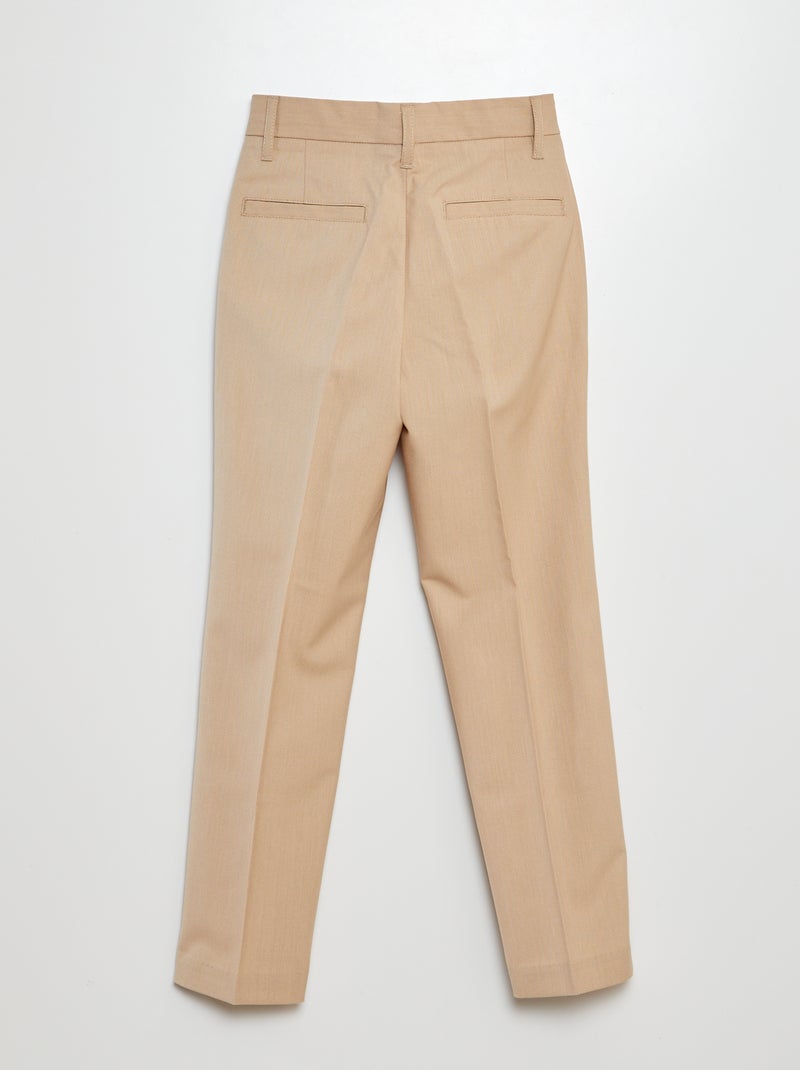 Pantalon de costume slim Beige - Kiabi
