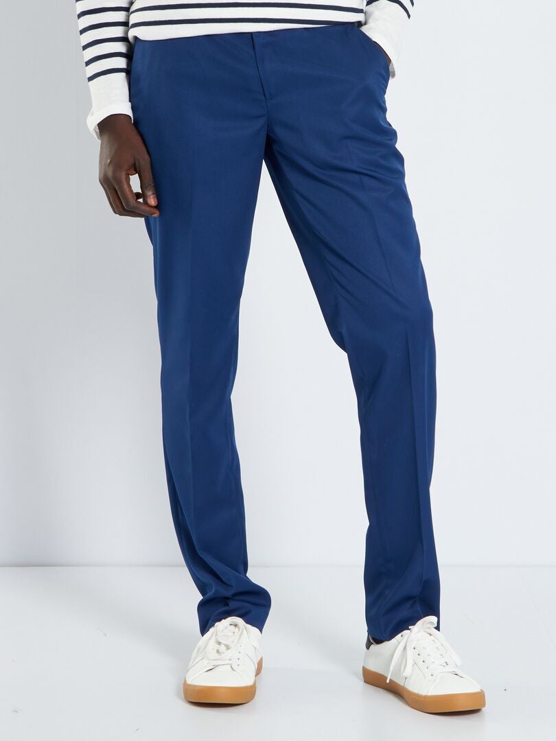 Pantalon De Costume Slim Bleu Kiabi