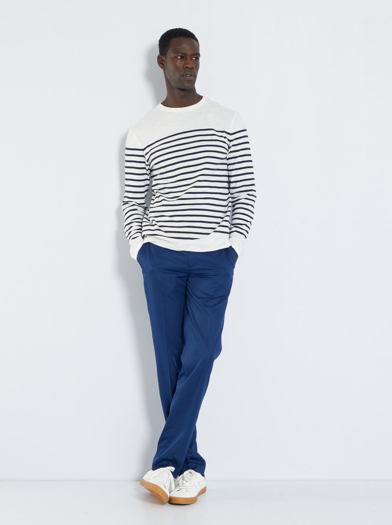 Pantalon de costume slim Bleu - Kiabi