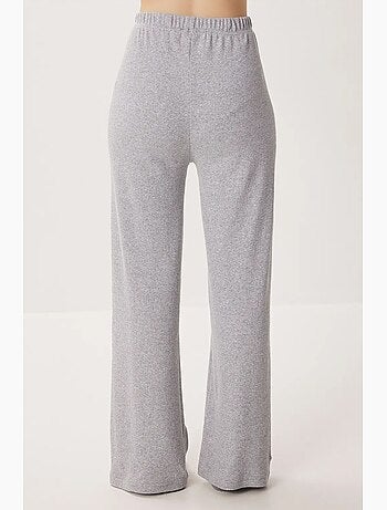 Pantalon de détente en maille à jambe large et taille mi-haute istanbul