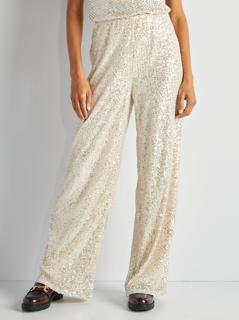 Pantalon de fêtes en sequins Champagne - Kiabi
