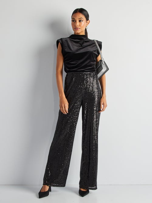 Pantalon de fêtes en sequins - Kiabi