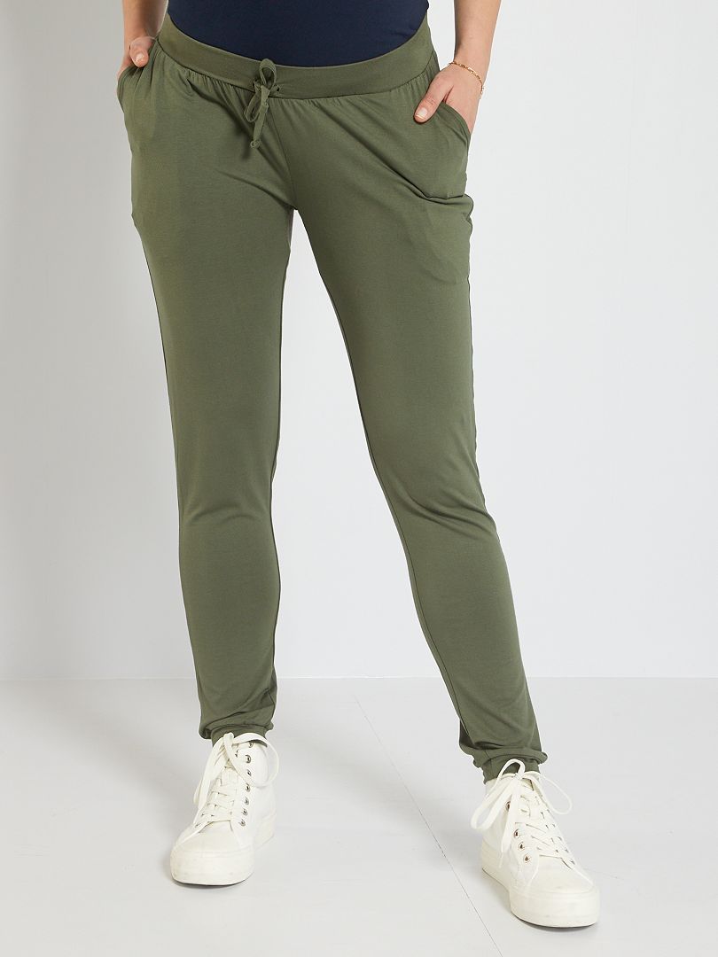 Pantalon de grossesse confortable vert foncé - Kiabi