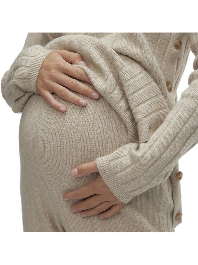 Pantalon de Grossesse Femme Mamalicious Beige - Kiabi