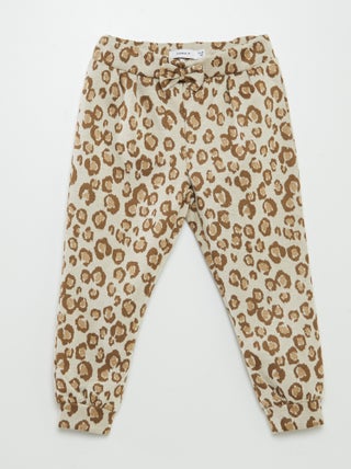 Pantalon de jogging à motif léopard doré