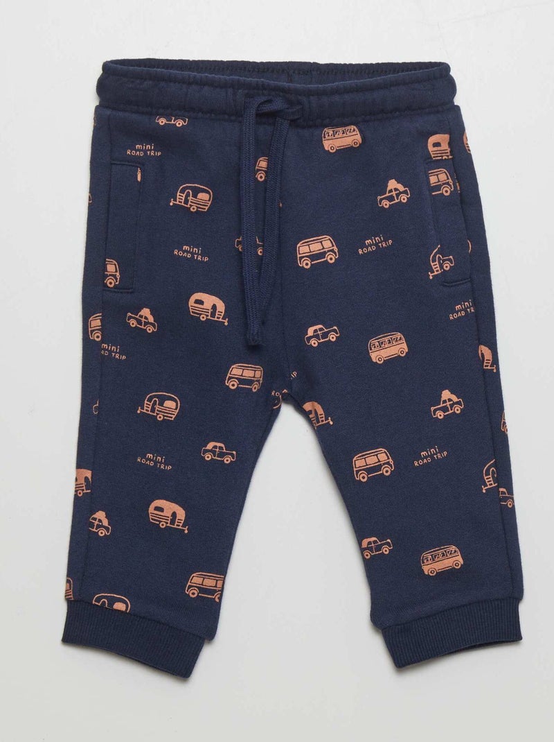 Pantalon de jogging à motif Marine - Kiabi