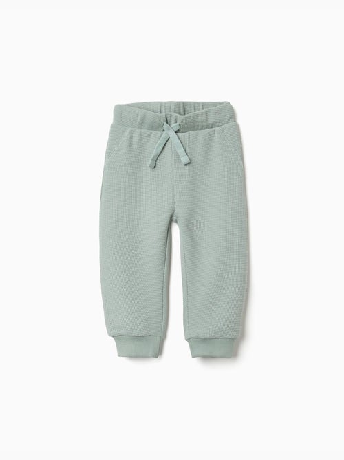 Pantalon de jogging à texture gaufrée avec cordon de serrage - Kiabi