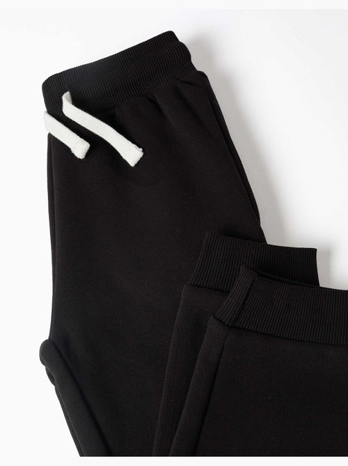 Pantalon de jogging ajusté en molleton avec cordon de serrage - Kiabi