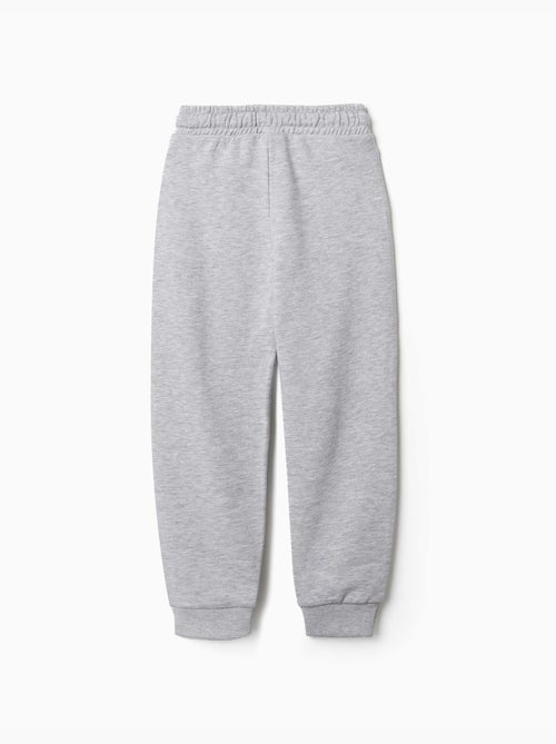 Pantalon de jogging ajusté en molleton avec poches et imprimé ZY - Kiabi