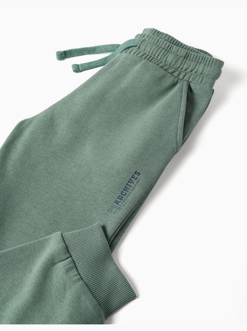 Pantalon de jogging ajusté en molleton avec poches et imprimé ZY - Kiabi