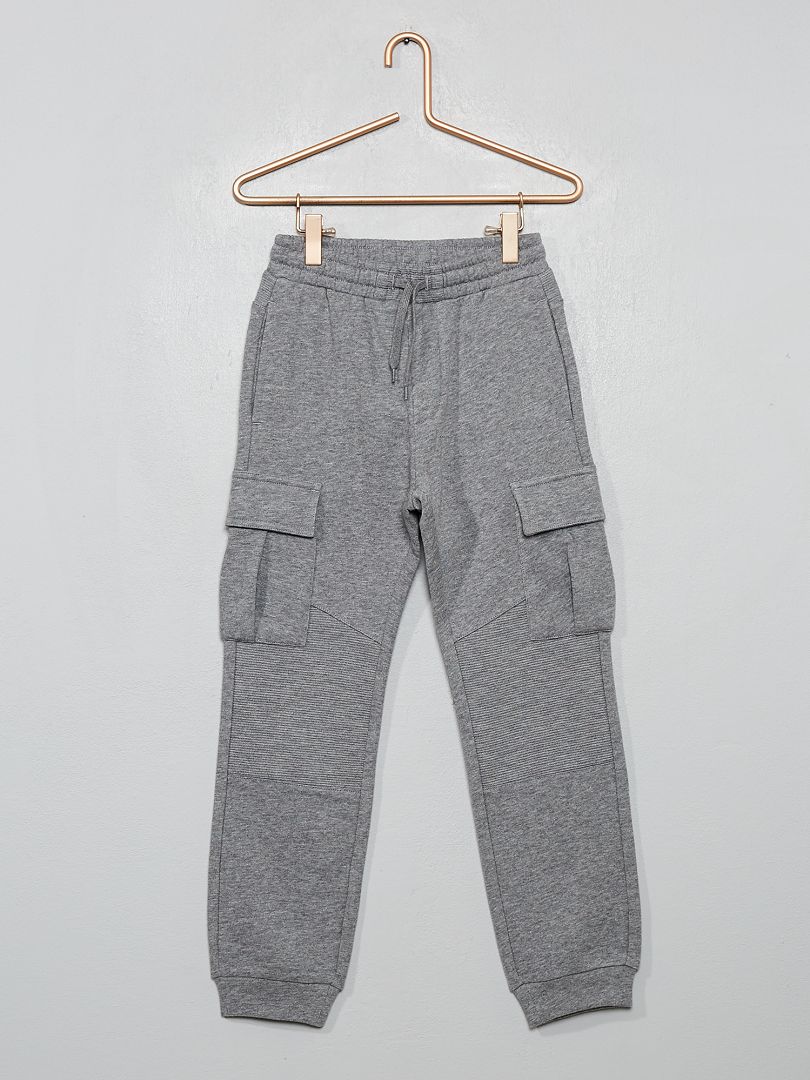 Pantalon de jogging avec poches gris chiné - Kiabi