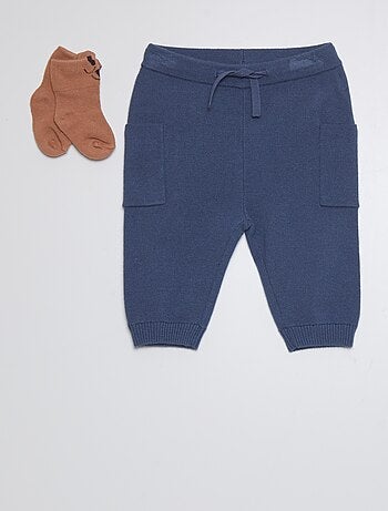 Pantalon de jogging avec poches plaquées + chaussettes