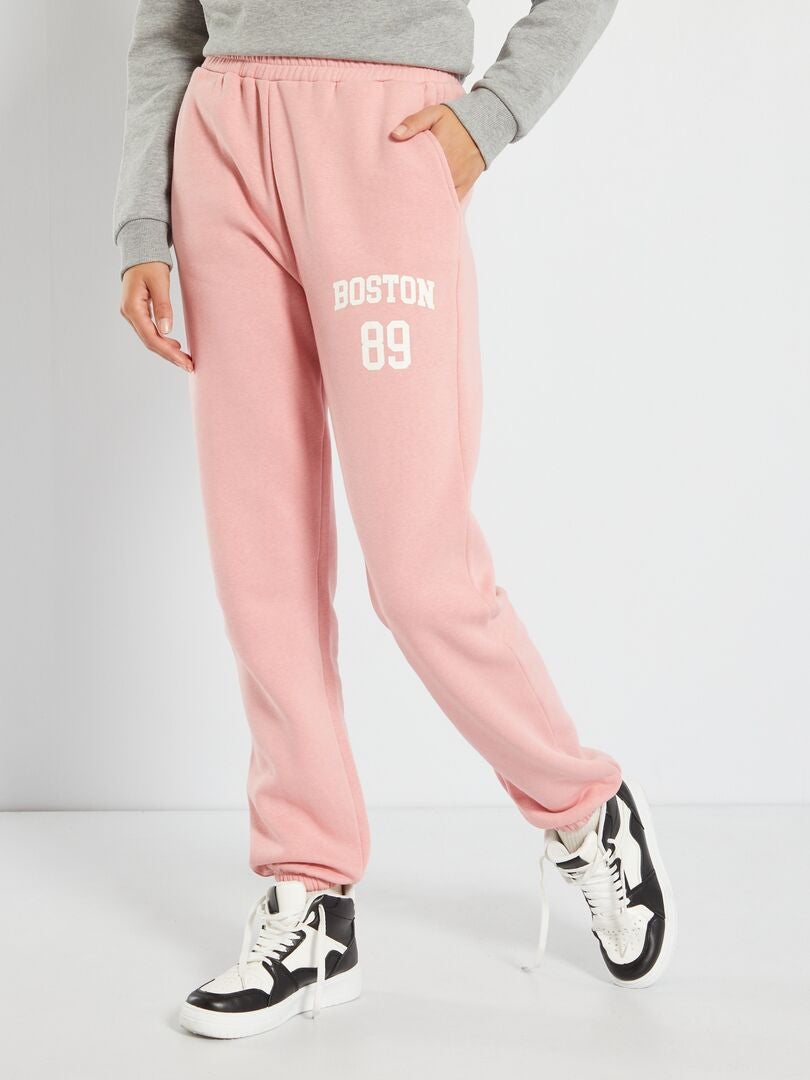 Pantalon de jogging 'Boston' Rose clair - Kiabi
