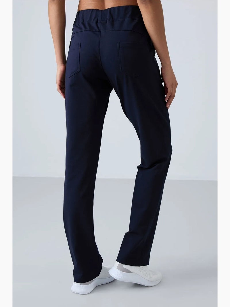 Pantalon de jogging droit à taille haute tommy Bleu marine - Kiabi
