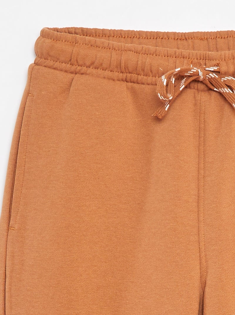 Pantalon de jogging  droit uni - Coupe + confortable Marron - Kiabi